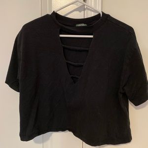 Black crop top